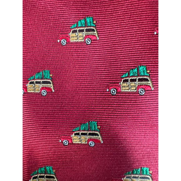 Knotty and Nice Woody Van Christmas Tie OS Red Christmas Polyester - Picture 15 of 16